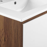 Transmit 48" Wall-Mount Bathroom Vanity Walnut White EEI-4901-WAL-WHI