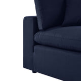 Commix Overstuffed Outdoor Patio Armless Chair Navy EEI-4902-NAV