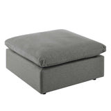 Commix Overstuffed Outdoor Patio Ottoman Charcoal EEI-4903-CHA