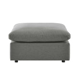 Commix Overstuffed Outdoor Patio Ottoman Charcoal EEI-4903-CHA