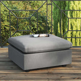 Commix Overstuffed Outdoor Patio Ottoman Charcoal EEI-4903-CHA