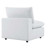 Commix Sunbrella® Outdoor Patio Armless Chair White EEI-4905-WHI