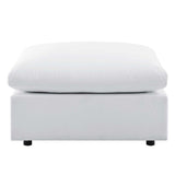 Commix Sunbrella® Outdoor Patio Ottoman White EEI-4906-WHI