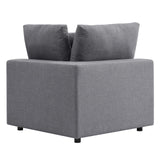 Commix Sunbrella® Outdoor Patio Corner Chair Gray EEI-4907-SLA