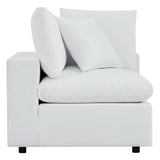 Commix Sunbrella® Outdoor Patio Corner Chair White EEI-4907-WHI