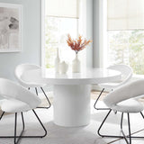 Modway Furniture Gratify 60" Round Dining Table XRXT White EEI-4910-WHI