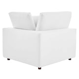 Commix Down Filled Overstuffed Vegan Leather 5-Piece Sectional Sofa White EEI-4917-WHI