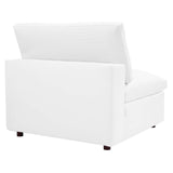 Commix Down Filled Overstuffed Vegan Leather 5-Piece Sectional Sofa White EEI-4917-WHI