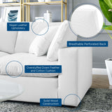 Commix Down Filled Overstuffed Vegan Leather 6-Piece Sectional Sofa White EEI-4918-WHI