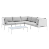 Harmony 6-Piece  Sunbrella® Outdoor Patio Aluminum Sectional Sofa Set