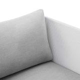 Harmony Sunbrella® Outdoor Patio Aluminum Armchair White Gray EEI-4955-WHI-GRY