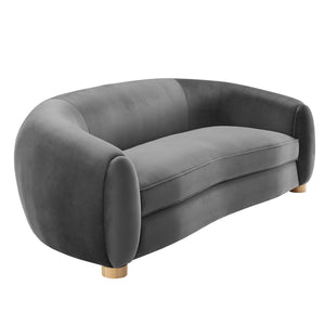 Abundant Performance Velvet Sofa Charcoal EEI-4970-CHA