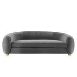 Abundant Performance Velvet Sofa Charcoal EEI-4970-CHA