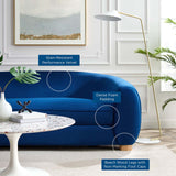 Abundant Performance Velvet Sofa Navy EEI-4970-NAV