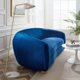 Abundant Performance Velvet Sofa Navy EEI-4970-NAV