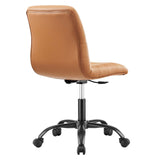 Modway Furniture Ripple Armless Vegan Leather Office Chair 0423 Black Tan EEI-4974-BLK-TAN