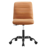 Modway Furniture Ripple Armless Vegan Leather Office Chair 0423 Black Tan EEI-4974-BLK-TAN