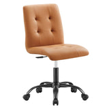 Modway Furniture Prim Armless Vegan Leather Office Chair 0423 Black Tan EEI-4975-BLK-TAN