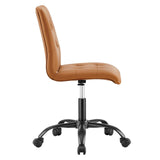 Modway Furniture Prim Armless Vegan Leather Office Chair 0423 Black Tan EEI-4975-BLK-TAN