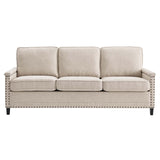 Ashton Upholstered Fabric Sofa Beige EEI-4982-BEI