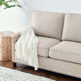 Ashton Upholstered Fabric Sofa Beige EEI-4982-BEI