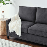 Ashton Upholstered Fabric Sofa Charcoal EEI-4982-CHA