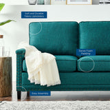 Ashton Upholstered Fabric Sofa Teal EEI-4982-TEA