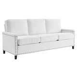 Ashton Upholstered Fabric Sofa White EEI-4982-WHI