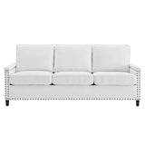 Ashton Upholstered Fabric Sofa White EEI-4982-WHI