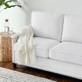 Ashton Upholstered Fabric Sofa White EEI-4982-WHI