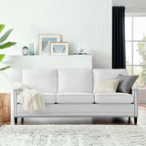 Ashton Upholstered Fabric Sofa White EEI-4982-WHI