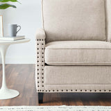 Ashton Upholstered Fabric Loveseat Beige EEI-4985-BEI