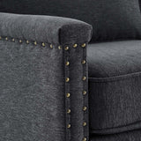 Ashton Upholstered Fabric Loveseat Charcoal EEI-4985-CHA