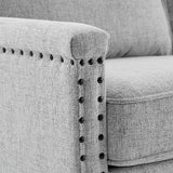 Ashton Upholstered Fabric Loveseat Light Gray EEI-4985-LGR