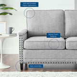 Ashton Upholstered Fabric Loveseat Light Gray EEI-4985-LGR