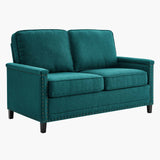 Ashton Upholstered Fabric Loveseat Teal EEI-4985-TEA