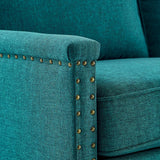 Ashton Upholstered Fabric Loveseat Teal EEI-4985-TEA