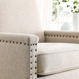 Ashton Upholstered Fabric Armchair Beige EEI-4988-BEI