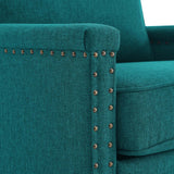 Ashton Upholstered Fabric Armchair Teal EEI-4988-TEA