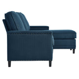 Ashton Upholstered Fabric Sectional Sofa Azure EEI-4994-AZU