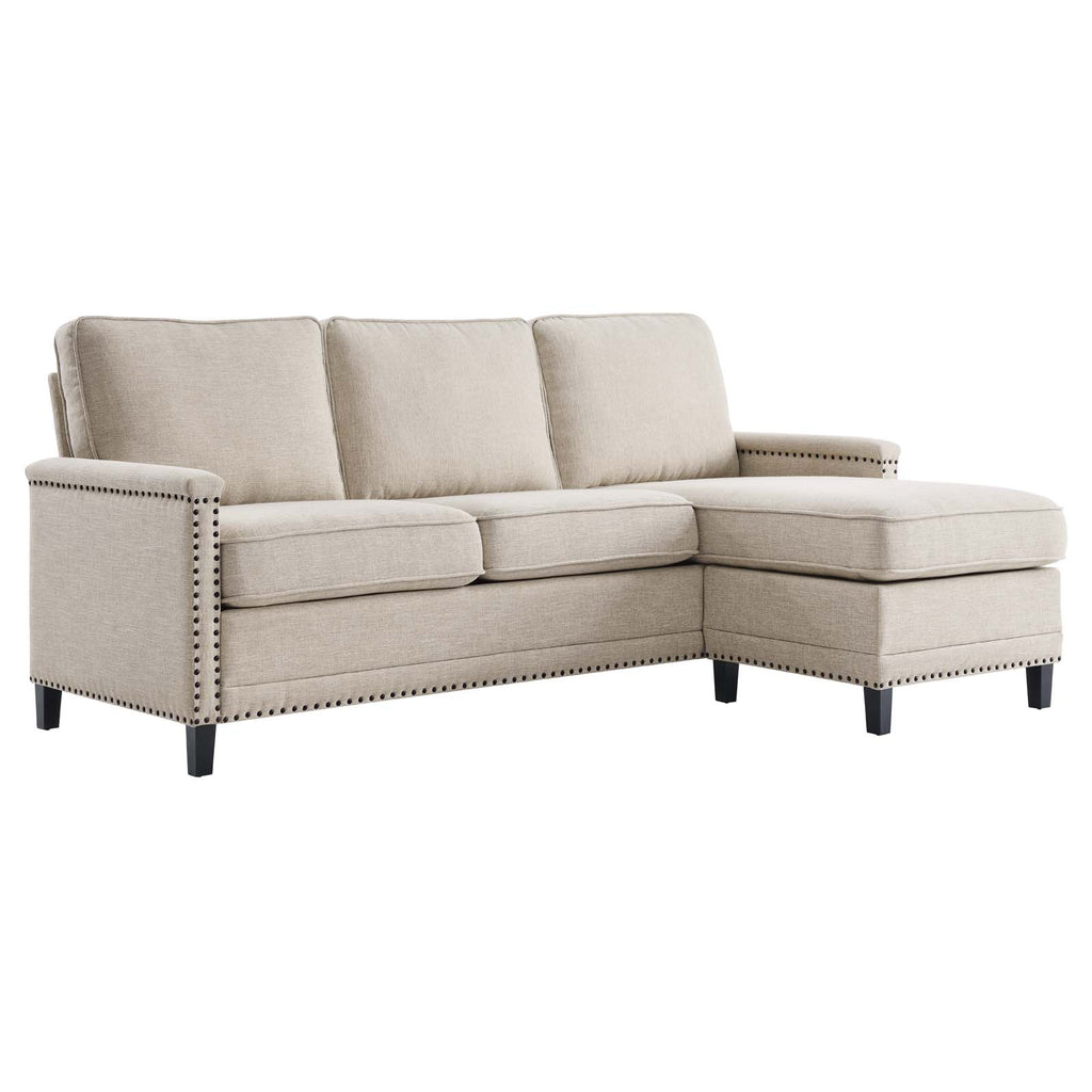 Ashton Upholstered Fabric Sectional Sofa Beige EEI-4994-BEI