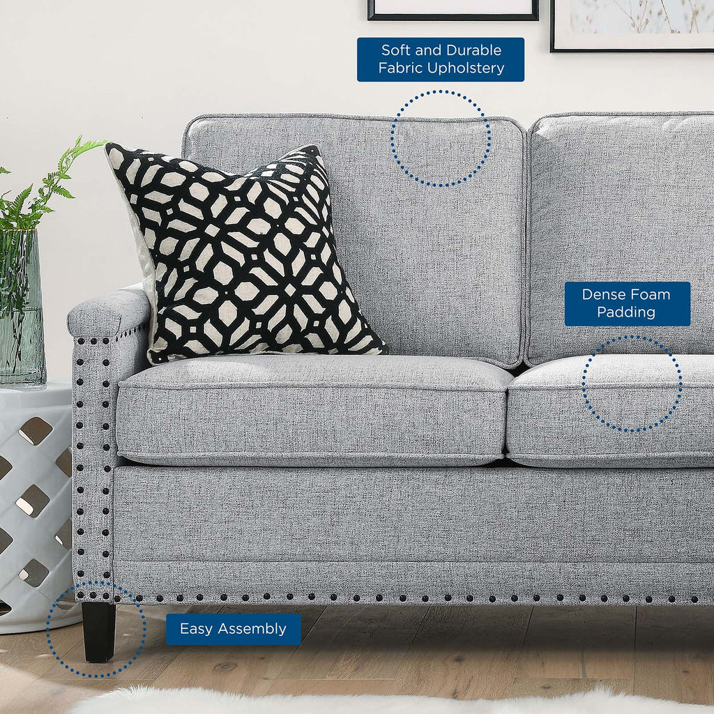 Ashton Upholstered Fabric Sectional Sofa Light Gray EEI-4994-LGR