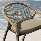 Modway Furniture Meadow Outdoor Patio Dining Chairs Set of 2 XRXT Natural Taupe EEI-4995-NAT-TAU