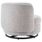 Relish Fabric Upholstered Upholstered Fabric Swivel Chair Black Light Gray EEI-5000-BLK-LGR