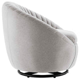 Whirr Tufted Fabric Fabric Swivel Chair Black Light Gray EEI-5003-BLK-LGR