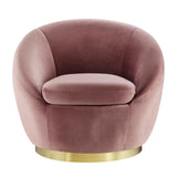 Modway Furniture Buttercup Performance Velvet Performance Velvet Swivel Chair EEI-5005-GLD-DUS