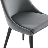 Viscount Performance Velvet Dining Chair Gray EEI-5009-GRY