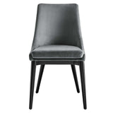 Viscount Performance Velvet Dining Chair Gray EEI-5009-GRY