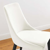 Viscount Performance Velvet Dining Chair White EEI-5009-WHI