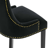 Marquis Performance Velvet Dining Chairs - Set of 2 Black EEI-5010-BLK